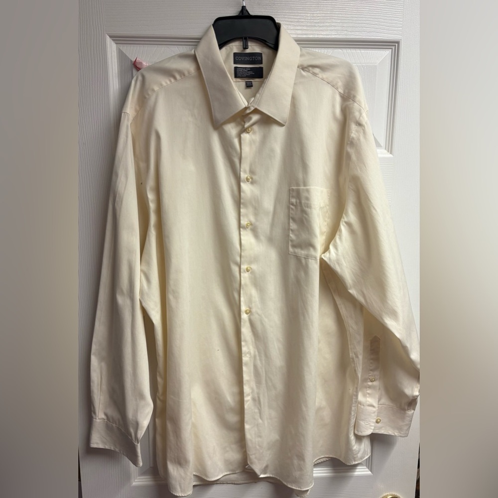 COVINGTON Ivory/Cream Button Down Dress Shirt Size 2XL